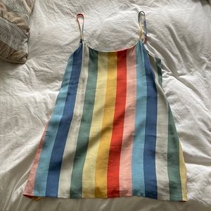 Reformation Marlow Rainbow Mini Dress